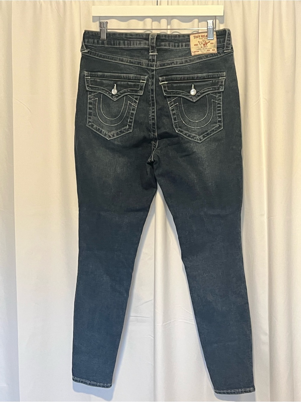 True Religion Jennie Curvy Crystal High Waist Super Skinny Sz 32 Color Contera - Picture 4 of 8